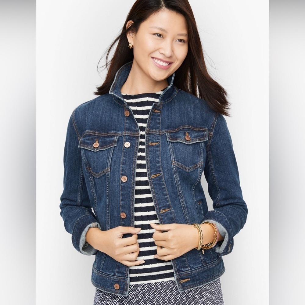 NWT Talbots Classic Jean Jacket Size P (Small)